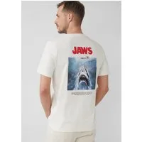 s.Oliver Kurzarmshirt T-Shirt T-Shirt aus Heavy Jersey mit Jaws© UCS LLC Artwork