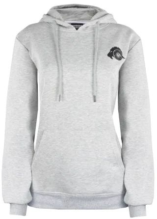 Damen Kapuzenpullover Fleece Hoodie Langarm Grau