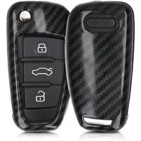 kwmobile Schlüsseltasche Autoschlüssel Hülle für Audi (1-tlg), Hardcover Schutzhülle Schlüsselhülle