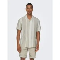 ONLY & SONS Kurzarmhemd ONSCAIDEN SS STRIPE LINEN RESORT NOOS