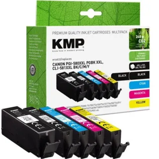 KMP Multipack kompatibel mit Canon PGI-580/CLI-581 BKCMY XXL