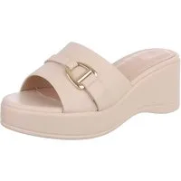 Ital-Design Elegante Sandalen mit Absatz und Schnalle für Damen Plateausandaletten (91409352) Keilabsatz/Wedge Keilsandaletten in Beige