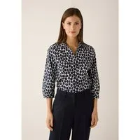 MORE&MORE Klassische Bluse taillierte Hemdbluse mit Tupfenprint