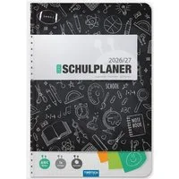 Schülerkalender TRÖTSCH - Schulplaner Schwarz 26/27 Planer Schülerkalender Hausaufgabe