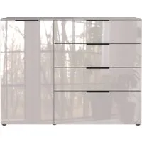 GERMANIA Sideboard Oakland mit Glasauflage, Breite: 134 oder 184 cm, Soft-close, verstellb. Böden, Made in Germany