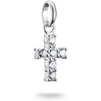 THOMAS SABO Charm Kreuz Charm Kreuz - Connect, mit Zirkonia (synth)