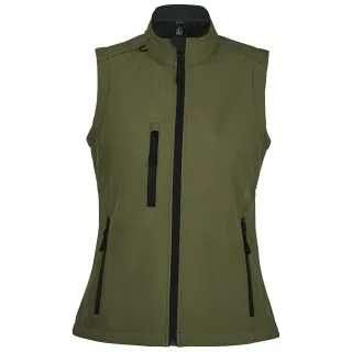 SOLS Womens/Ladies Rallye Soft Shell Bodywarmer Jacke (Dunkelgrün)