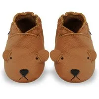 Yihakids Yihakids Baby Lauflernschuhe Weiche Lederpuschen Hund Braun Rutschfest Krabbelschuh (100% Leder) elastisch