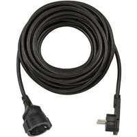 Brennenstuhl H05VV-F3G1,5 mit Kischu u. Flachstecker Verlängerungskabel, F-Stecker, Typ F (Schuko) (1000 cm)