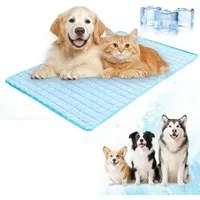 Mrilary Hundematte Kühlmatte für Hunde und Katzen,auslaufsicher, langlebig und waschbar, selbstkühlende Sommermatte, faltbar,geeignet für Käfig, Sofa und Auto