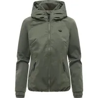 Ragwear Outdoorjacke Dizzie Tech Wasserdichte Damen Übergangsjacke mit großer Kapuze