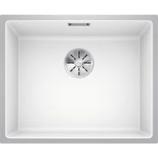 Blanco SUBLINE 500-IF SteelFrame Spüle 524110 54,3x44,3cm, PuraDur weiß, Einbau von oben, ohne Ablauffernbedienung