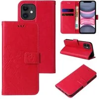 Tec-Expert Handyhülle Cover Tasche Hülle für Apple iPhone 11 6,1 Zoll, Klapphülle Case mit Kartenfach Fliphülle aufstellbar, Motiv Blumen
