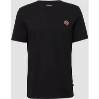 s.Oliver T-Shirt T-Shirt mit Stickerei zum Thema Grillen