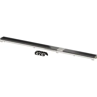 Viega Advantix Duschrinnen-Rost Visign ER14 737450 750 mm, Glas (ESG) klar/schwarz, 4982.80