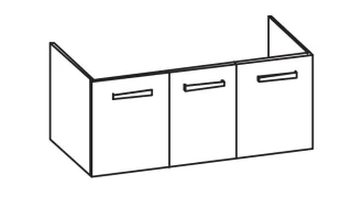 Artiqua 415 Waschtischunterschrank für Pro S 814965 Anthrazit Glanz, 415-WU3T-L73-7065-51 415-WU3T-L73-7065-51