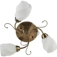 Lindby Deckenleuchten Amedea, Glas Bronze IP20, 3 x 40 W