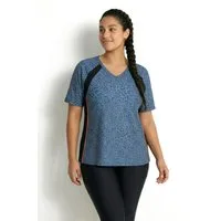 Ulla Popken T-Shirt Funktions-Shirt Classic V-Ausschnitt Halbarm