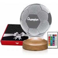Geschenkelampe LED Nachttischlampe Fußball 3D Nachtlicht Geburtstagsgeschenk für Fussball Fans, Leuchte 7 Farben fest integriert, Tageslichtweiß, Fußballspieler, Fußball Lampe, Fußball-Weltmeisterschaft 2026