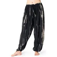 PANASIAM Haremshose Tie-Dye Haremshose Sommerhose aus 100% Viskose Schlupfhose mit Taschen Freizeithose Unisex Lounge-Hose lockere Strandhose Pumphose Jogger