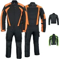 BULLDT Motorradkombi GW322K (Spar-Set, 2-tlg., mit Protektoren) BULLDT Motorradkombi Herren 2-teilig kurze Jacke CE2 Protektoren