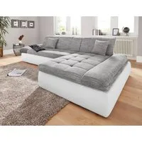 DOMO collection Ecksofa PB MORIC wahlweise mit Bettfunktion + Armteilverstellung, L-Form, im XXL-Format, B/T/H:300/172/80 cm, feine Steppung