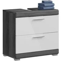 welltime Waschbeckenunterschrank SIENA, Breite 60cm, mit 2 Türen oder 2 Schubkästen, MDF-Front (1-St., TOPSELLER!, mit Siphonausschnitt 10x25 cm) in verschiedenen Farben erhältlich, Badmöbel, Badschrank, Kommode, Bad