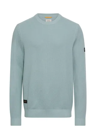 camel active - Strickpullover mit Rundhalsausschnitt aqua blue - Gr. - 3XL