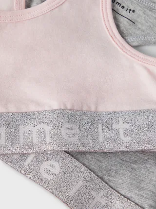 NAME IT - NKFSHORT TOP 2P NOOS Barely Pink - Gr. - 140