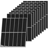 relaxdays Fliesenaufkleber Klebefliesen 30x30 länglich (10 St), schwarz, 10er-Pack