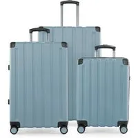 Hauptstadtkoffer Hartschalen-Trolley Q-Damm, 4 Rollen, 3 Koffer-Set Hartschalen-Trolleys, Erweiterung, TSA