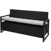 MCW Sitzbank MCW-F39-3, Staufach inkl. wasserabweisendem Bezug, Kissenbezug mit Reißverschluss