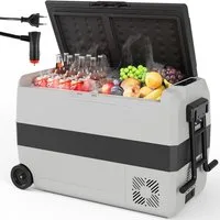TLGREEN Kühlbox Kompressor Kühlbox 32L, bis -20℃, Zweizonen-Temperaturregelung, 44 l, MAX/ECO Modus, DC 12/24V, Camping Kühlschrank,Kühlbox Auto