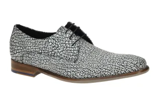 Floris van Bommel FvB 30262-10-03 Wei? - Schwarz Halbschuhe Blake Schn?rschuhe