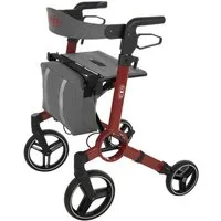 Antar Rollator aus Aluminium, faltbar mit Sitz & Bremse – leicht & stabil