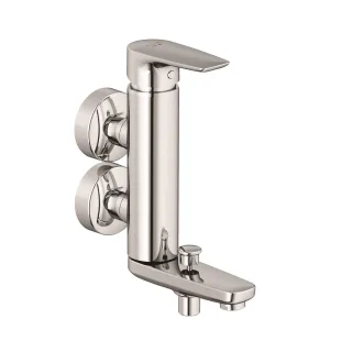KLUDI PURE&SOLID Wannenfüll-Brause-Einhandmischer DN 15 vertikale Blockarmatur chrom 364890575