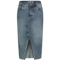 SUBLEVEL Jeansrock Damen Maxi Midi Mini Rock langer Schnitt Denim Stretch