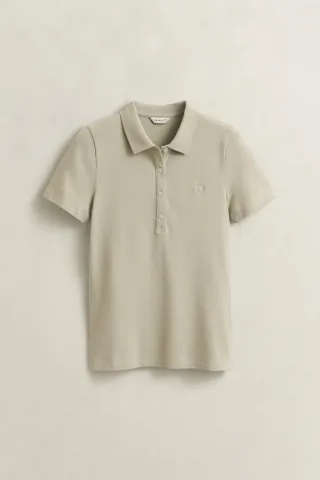 GANT - Slim Fit Archive Shield Piqué Poloshirt country beige - Gr. - S