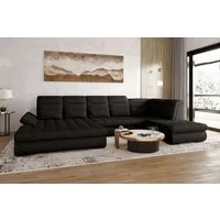 99rooms Wohnlandschaft Toscana, Sofa, U-Form, Bettfunktion, Rundumbezug aus gepolstertem Velours VOGUE