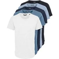 ONLY & SONS Rundhalsshirt ONSMATT LONGY SS TEE 5-PACK (Packung, 5-tlg) Baumwolle, relaxed fit