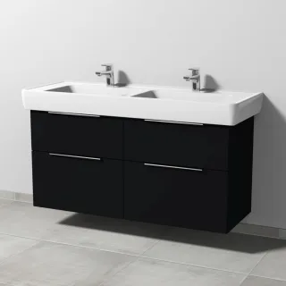 Sanipa 3way Waschtischunterbau zu Laufen Pro A Waschtisch mit 4 Auszügen, Schwarz-Matt UF76008
