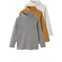 vertbaudet Rollkragenshirt Jungen Rollkragen-Shirts 3er-Pack