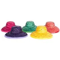 Metamorph Kostüm Bunte Mini-Strohhüte mit Gummizug, Party on! Mit unseren 5 Mini-Strohhüten wird deine Sommerparty zum ab