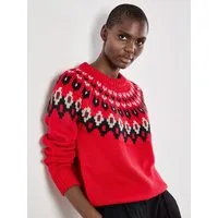 Apricot Strickpullover Strickpullover gemustert