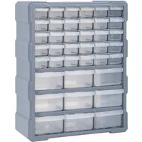 vidaXL Schubladeneinsatz, Multi-Schubladen-Organizer mit 39 Schubladen 38x16x47 cm