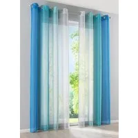 Gardinenbox Gardine (2 St), Ösen, transparent, Voile, Farbverlauf Vertikal »Modena« Voile Raffhalter 10000183