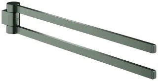 GROHE Handtuchhalter Selection 41063 2-armig schwenkbar hard graphite geb., 41063AL0 41063AL0