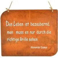 Florists Products Gartenfigur Metallschild mit Spruch für Garten Deko Wand Schild zum