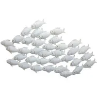 Deko-Impression Wanddekoobjekt Wandobjekt Fischschwarm Fische, Wanddekoration, Eisen, Handarbeit (1 St)