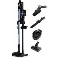 Hitachi Akku-Handstaubsauger PV-XHE 4 PL MB 2in1 Akku-Sauger (80 Min., LED, HEPA, Ladestation), 550 W, beutellos, Green-Light-LED-Technologie, bis zu 80 Min. Laufzeit, 225 AW Saugkraft